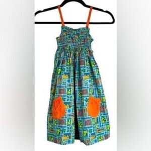 Disney Casual Dress Blue and Orange